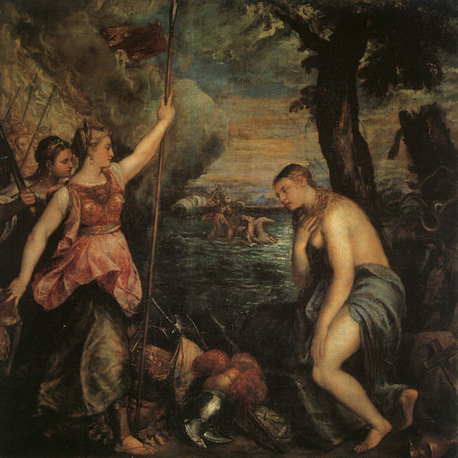  Titian Spain Succoring Religion